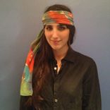 Bias Stripe Silk Scarf 1 small