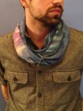 Rayon Bamboo Blue Pleat Scarf 1 small