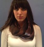 Chocolate Dream Silk Scarf 2 small