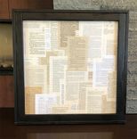 Book Page Collage, Framed Collage, Wall Art, Wall Hanging 1 small