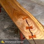 Reclaimed Slab Sycamore Bench 1 small