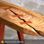 Reclaimed Slab Sycamore Bench 2 small