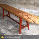 Reclaimed Slab Sycamore Bench 3 small