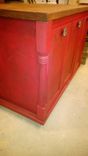 Aged Red Kitchen Island 3 small