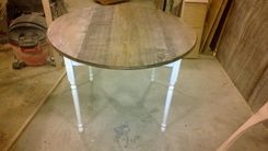 Round Red Oak And Poplar Dinette 3 small