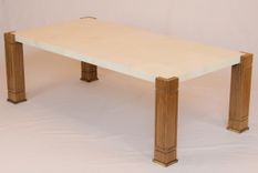 Parchment,Oak And Brass Coffee Table 1 small