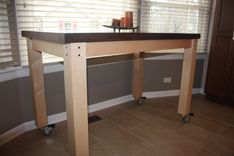 Solid Walnut Kitchen Table/ Work Table 1 small