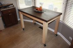 Solid Walnut Kitchen Table/ Work Table 2 small