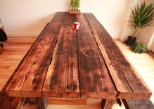 Custom Farmhouse Dining Table And Benches For Kitchensurfing.Com 3 small