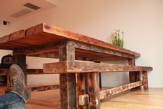 Custom Farmhouse Dining Table And Benches For Kitchensurfing.Com 6 small
