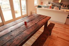 Custom Farmhouse Dining Table And Benches For Kitchensurfing.Com 7 small