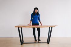 Slim's Cherry Slab Dining Table 8 small