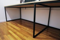Superdesk - 17'+ Poplar Desk With Custom Iron Design 5 small