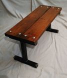 Reclaimed Pallet Wood Bench With Carriage Bolts Frame 2 small