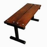 Reclaimed Pallet Wood Bench With Carriage Bolts Frame 1 small