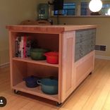 Reclaimed Industrial Flat File Kitchen Island 1 small