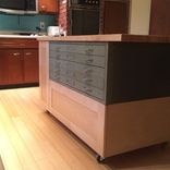 Reclaimed Industrial Flat File Kitchen Island 2 small