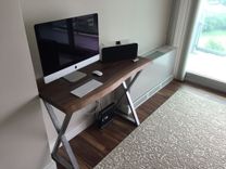 Live Edge Walnut Table With Steel Base 4 small