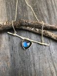 Labradorite Twig Bar Necklace Minimalist 4 small