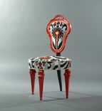 Spanish Guitar Tranistional Upholstered Occasional Chairs 1 small