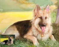 Made To Order Pet Painting! Your Photos Can Become Oil Or Watercolor Portraits 3 small