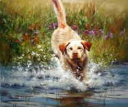 Custom Pet Portrait. Personalized Painting Great For Gifts And Presents. Dogs, Cats, Birds 1 small