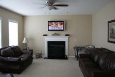 Built In Bookcase/Display Cabinets With Fireplace Mantle 2 small