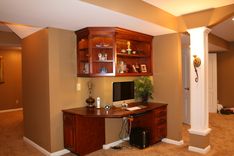 Solid Wood Built In Tv Wall Unit, Fireplace And Bookcase Display 2 small
