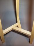 Contemporary Walnut Wood Stool 3 small