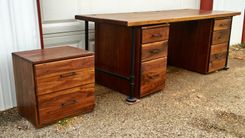 Industrial Black Walnut Office Desk 1 small