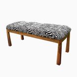 Upholstered Walnut Zebra Bench 1 small