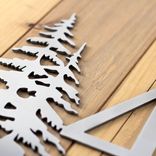 Metal House Number Plaque with Pine Trees, 2 Digit 2 small
