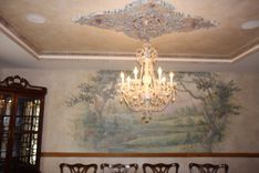 Dining Room Finishes, Murals Ceiling Crown And Molding Details 1 small