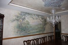 Dining Room Finishes, Murals Ceiling Crown And Molding Details 3 small
