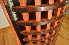 Stereo Cabinet Featuring Bent African Ribbon Sapele 2 small
