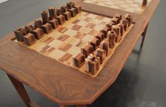 Coffee Table Featuring A Double Chess Board 3 small