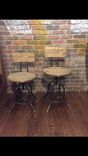 Swivel Bar Stool With Back, Rustic Stool 1 small