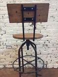 Swivel Bar Stool With Back, Rustic Stool 4 small