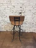 Swivel Bar Stool With Back, Rustic Stool 5 small