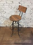Swivel Bar Stool With Back, Rustic Stool 3 small