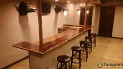 Built-In Two Tier Live Edge Walnut Bar 2 small