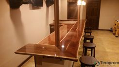 Built-In Two Tier Live Edge Walnut Bar 1 small