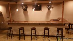 Built-In Two Tier Live Edge Walnut Bar 4 small