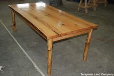 Live Edge Oak Table With Sapling Pole Legs 1 small