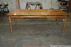 Live Edge Oak Table With Sapling Pole Legs 6 small