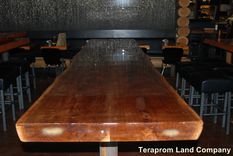 13' Long, Live Edge Walnut Bar Top 3 small