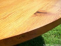 60" Oak Tree Stump Pedestal Dining Table 3 small