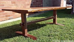 Live-Edge Walnut Trestle Dining Table 2 small