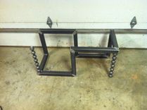 Metal Coffee Table Industrial Modern 4 small