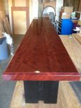 Waterfall Bubinga Bench With Ebonized White Oak Legs 3 small